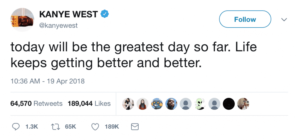 Kanye West Tweet Screenshot